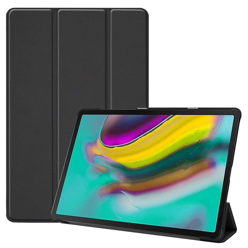 Dirbtinės odos atverčiamas dėklas - juodas (Samsung GALAXY TAB S5E 10.5 (T725/T720) Dirbtinės odos atverčiamas dėklas - juodas (Samsung GALAXY TAB S5E 10.5 (T725/T720)